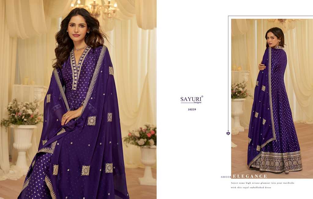 YNF Wholesale Jacquard Pure Viscos Silk Bollywood Style Gowns KESH481 SAYURI AARADHANA 10238 | Surat Manufacturer