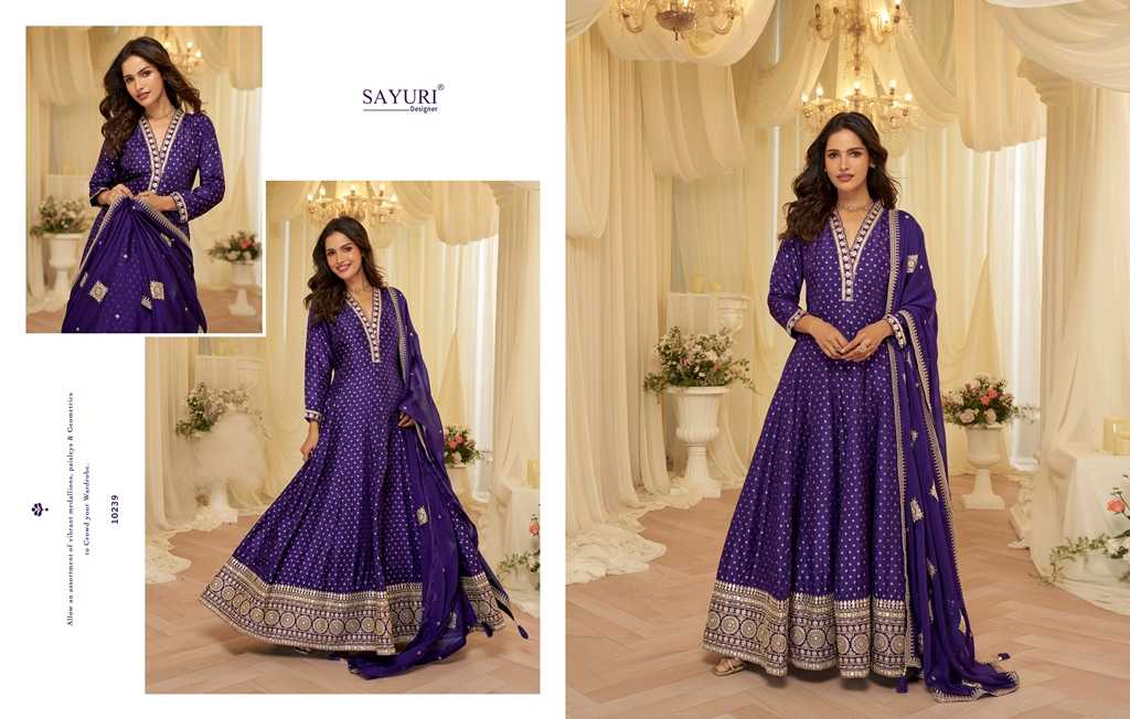 YNF Wholesale Jacquard Pure Viscos Silk Bollywood Style Gowns KESH481 SAYURI AARADHANA 10238 | Surat Manufacturer
