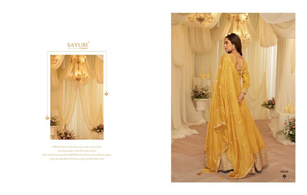 YNF Wholesale Jacquard Pure Viscos Silk Bollywood Style Gowns KESH481 SAYURI AARADHANA 10238 | Surat Manufacturer