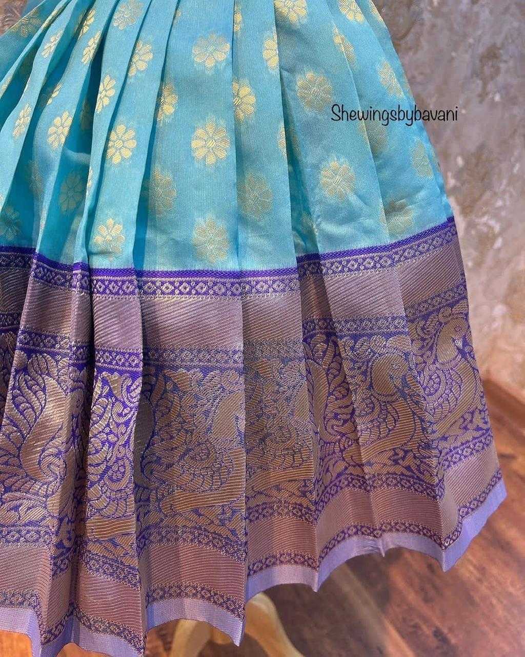 YNF Wholesale Kanjivaram Silk Kids Gown KESH622 maggam | Surat Manufacturer