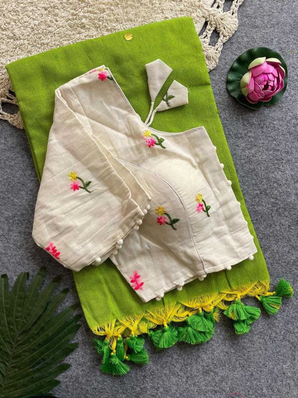 YNF Wholesale Khadi Cotton Branded Sarees RIN216 Divya | Surat Manufacturer