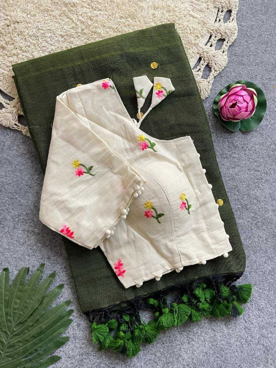 YNF Wholesale Khadi Cotton Branded Sarees RIN216 Divya | Surat Manufacturer