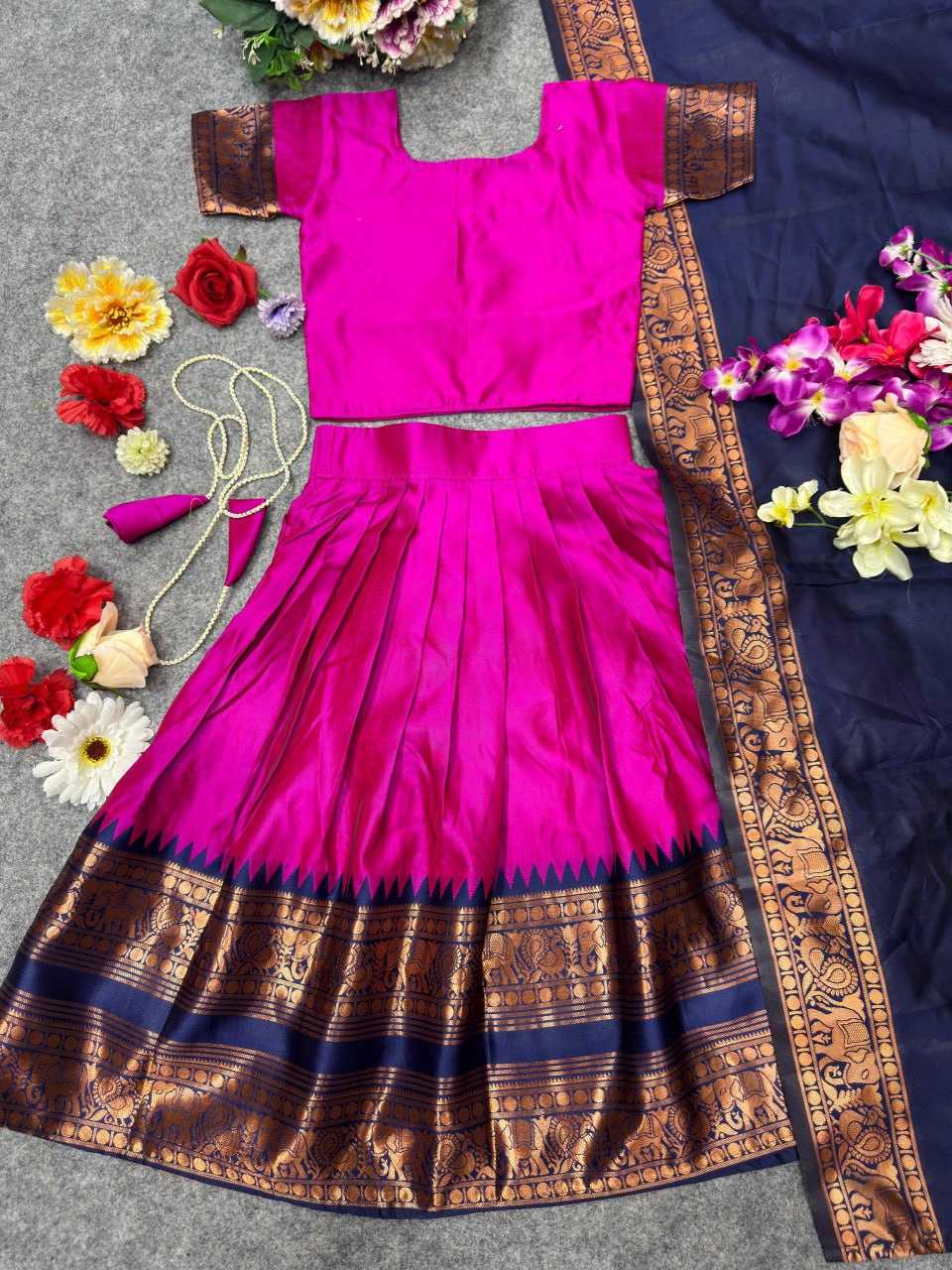 YNF Wholesale Lichi Silk Kids Lehenga KESH642 008 | Surat Manufacturer
