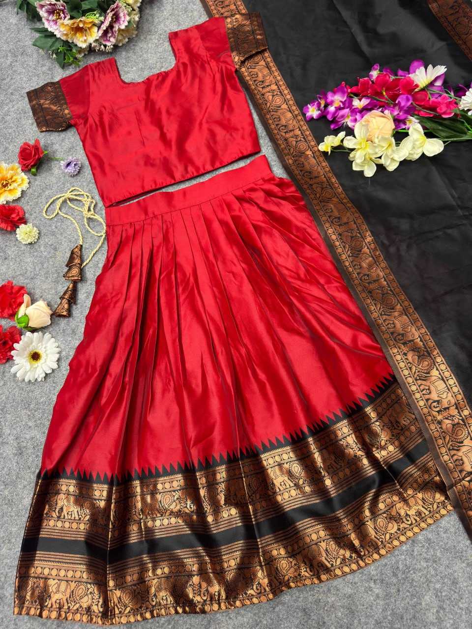 YNF Wholesale Lichi Silk Kids Lehenga KESH642 008 | Surat Manufacturer