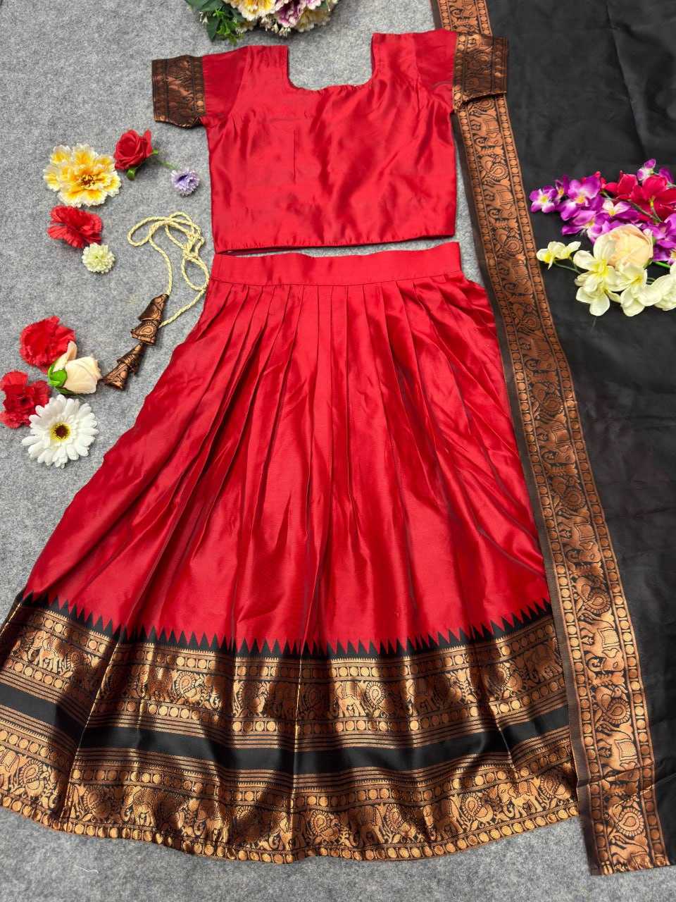 YNF Wholesale Lichi Silk Kids Lehenga KESH642 008 | Surat Manufacturer