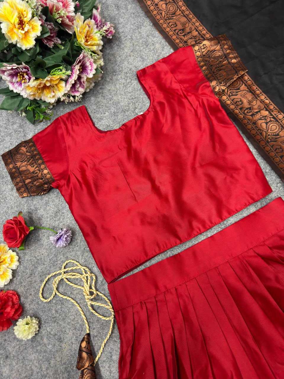 YNF Wholesale Lichi Silk Kids Lehenga KESH642 008 | Surat Manufacturer