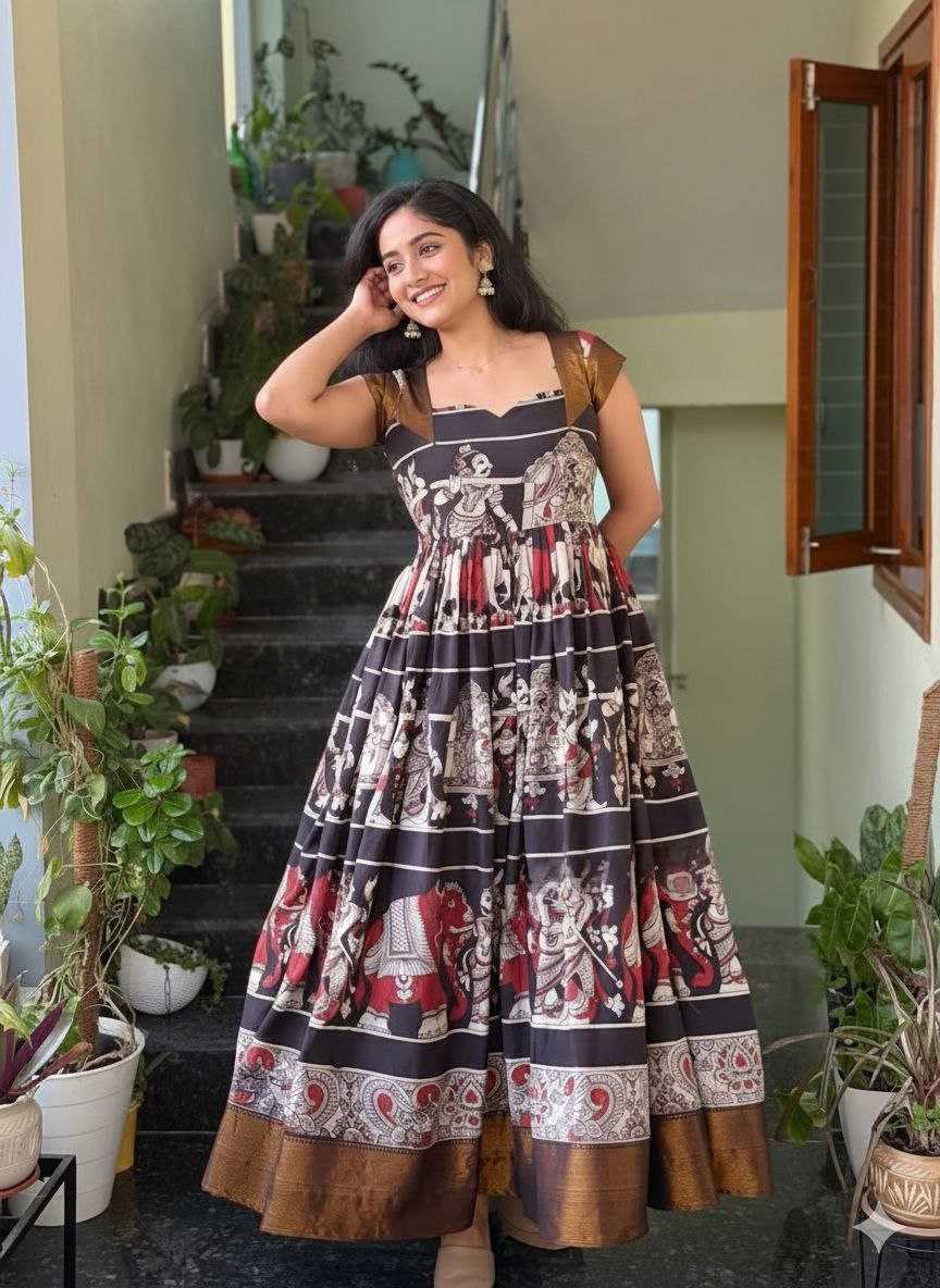 YNF Wholesale Muslin Cotton Evening Gowns KESH167 RAM | Surat Manufacturer