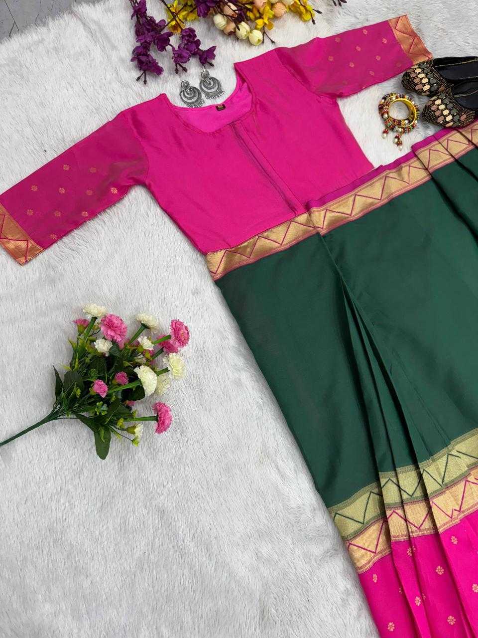 Keevaa Exporter  Mysore Silk Ready To Wear Sarees - YNF Online