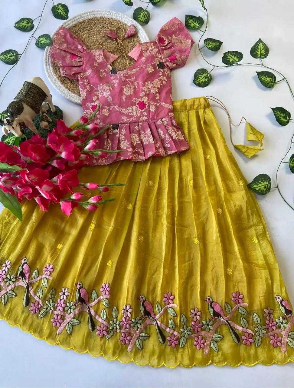 YNF Wholesale Nylon Ethnic Dresses For Kids RIN235 116 | Surat Manufacturer