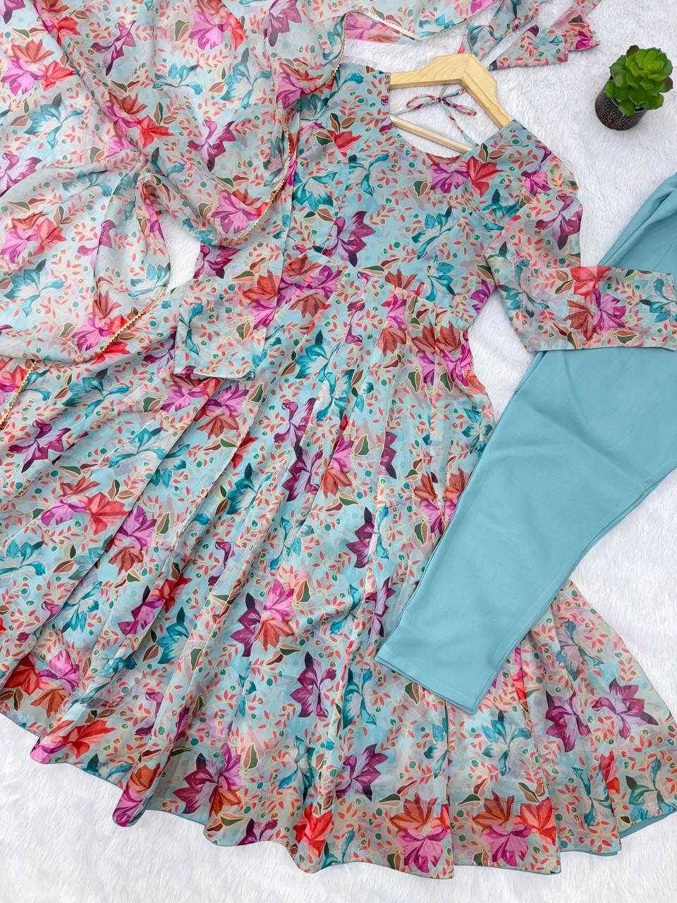 YNF Wholesale Organza Anarkali Gown KESH617 18 | Surat Manufacturer