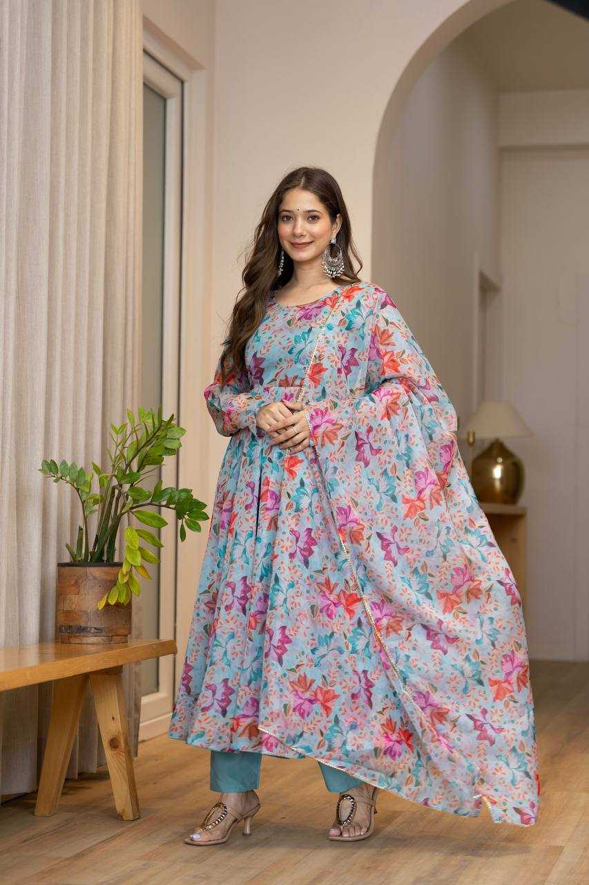 YNF Wholesale Organza Anarkali Gown KESH617 18 | Surat Manufacturer
