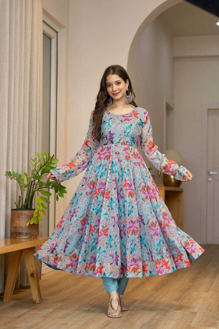 YNF Wholesale Organza Anarkali Gown KESH617 18 | Surat Manufacturer