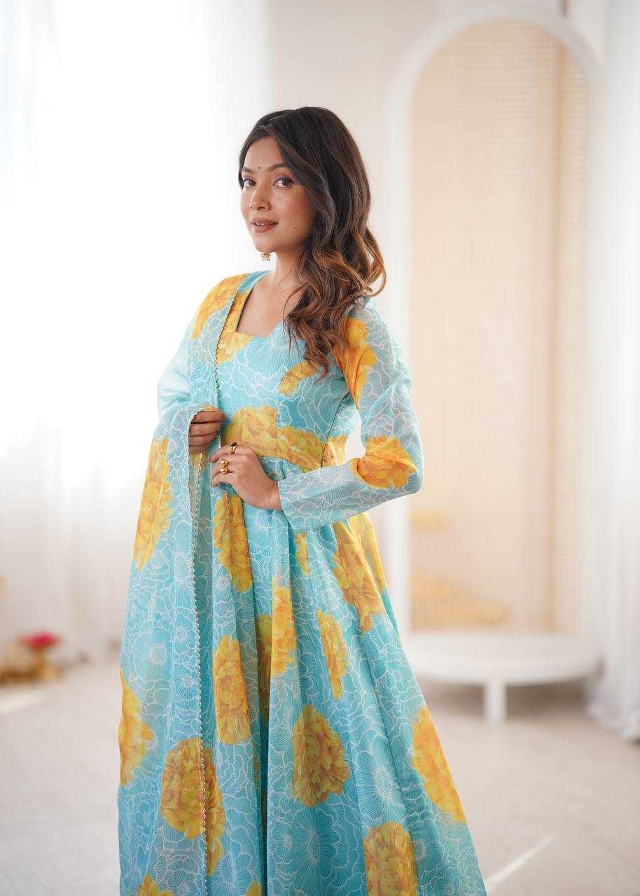 YNF Wholesale Organza Fancy Gowns KESH617 33 | Surat Manufacturer