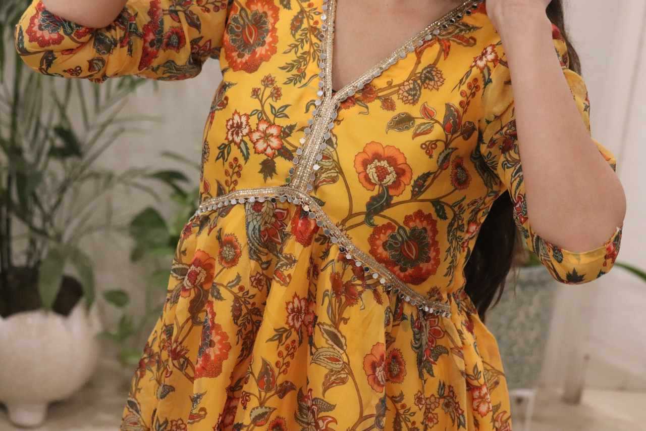 YNF Wholesale Organza Silk Printed Gowns KESH522 118 | Surat Manufacturer