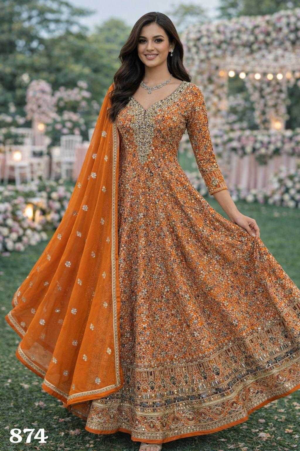 YNF Wholesale Premium Georgette Bollywood Style Gowns KESH481 Mrudangi FIZA VOL-2 | Surat Manufacturer