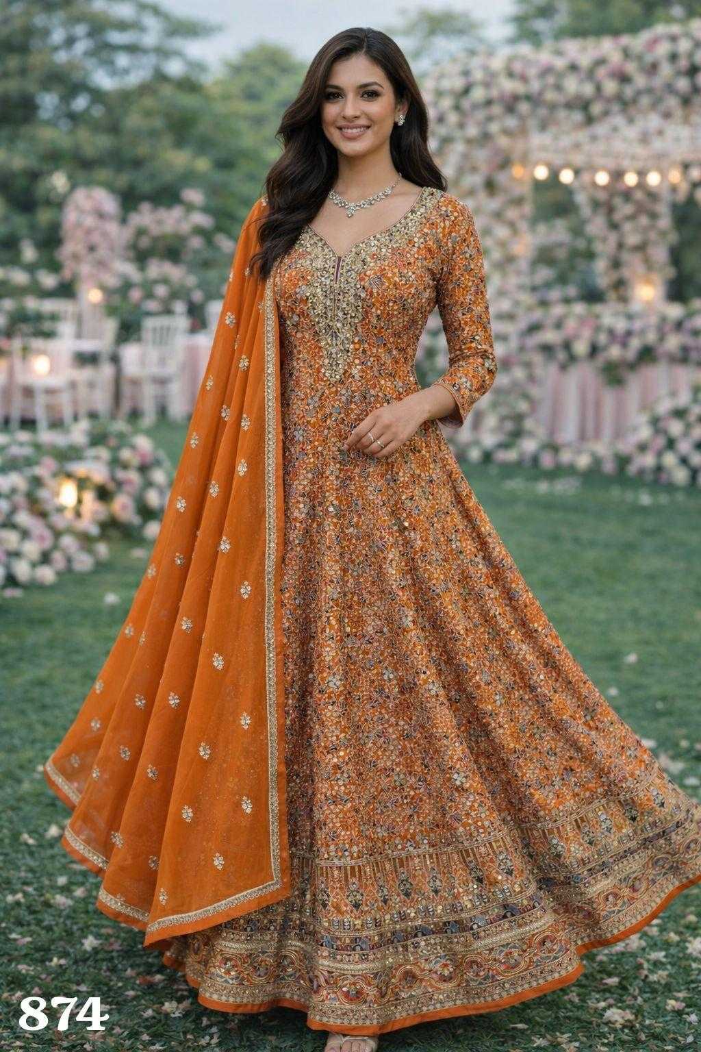 YNF Wholesale Premium Georgette Bollywood Style Gowns KESH481 Mrudangi FIZA VOL-2 | Surat Manufacturer