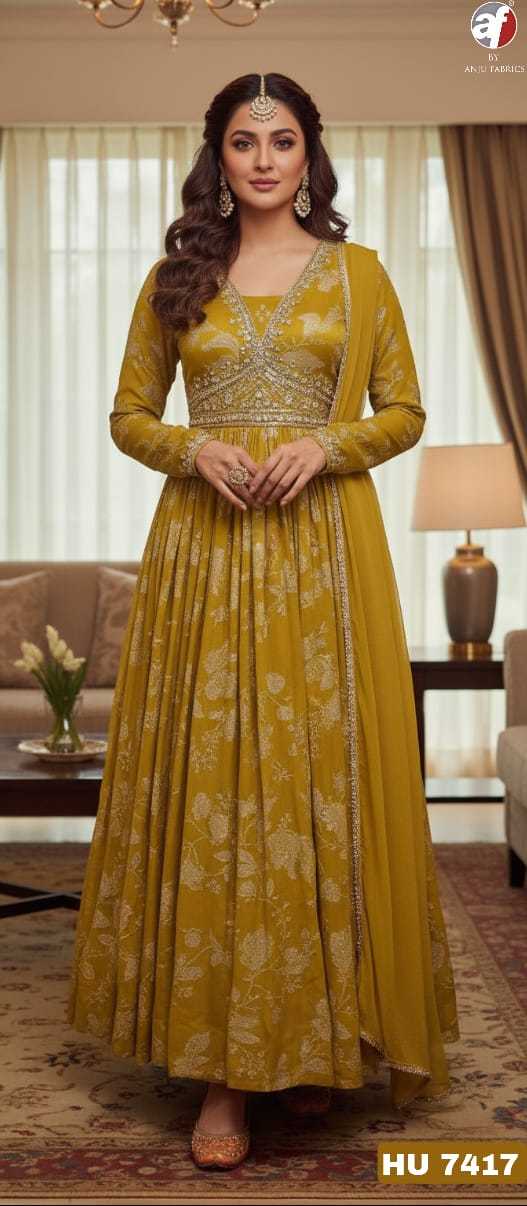 YNF Wholesale Pure Chiffon Party Gowns KESH530 ANUJ 7417 | Surat Manufacturer