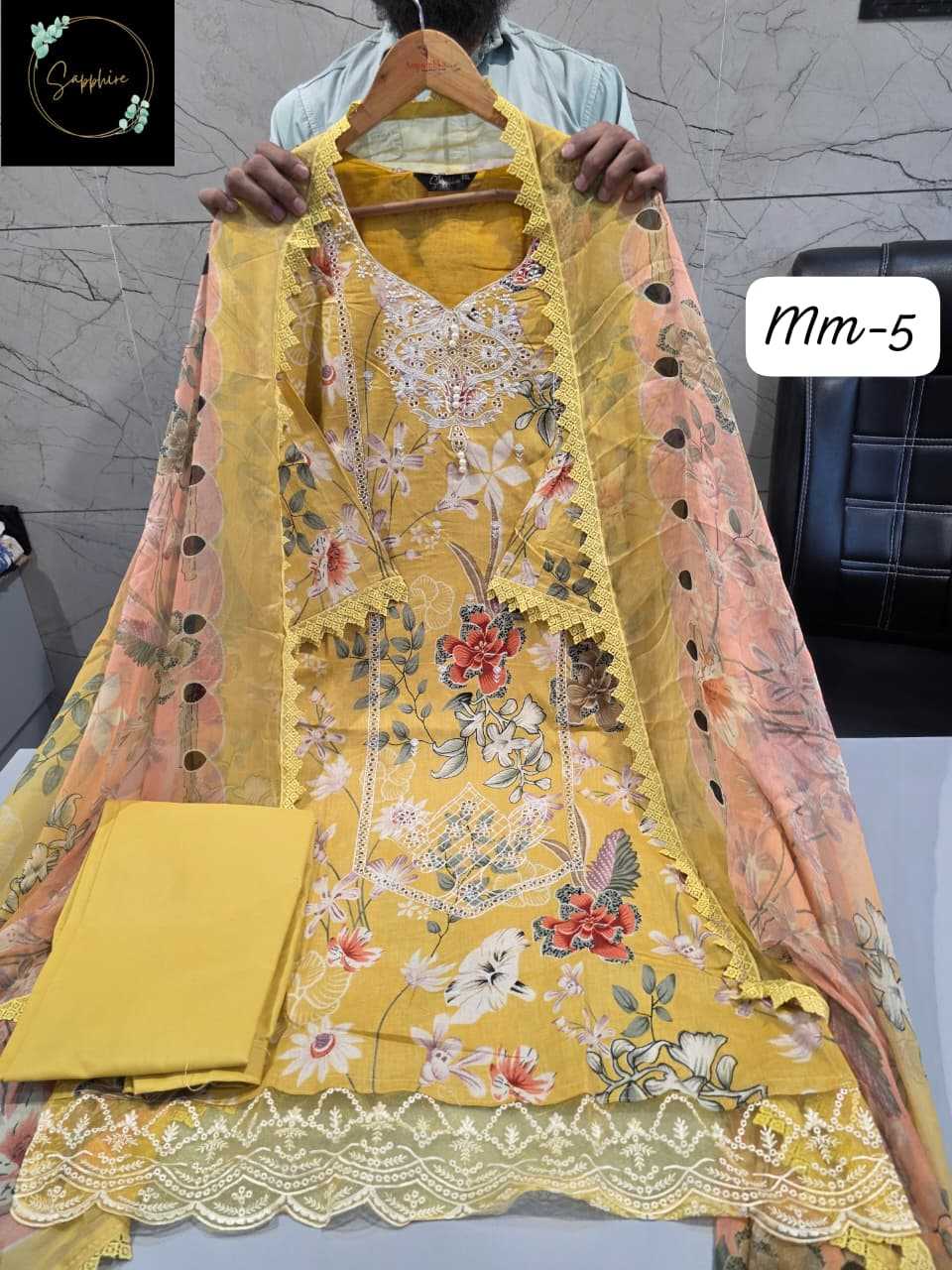 YNF Wholesale Pure Cotton Embroidery Suits KESH677 JAZMIN MAUSAMMURRY VOL-5 | Surat Manufacturer