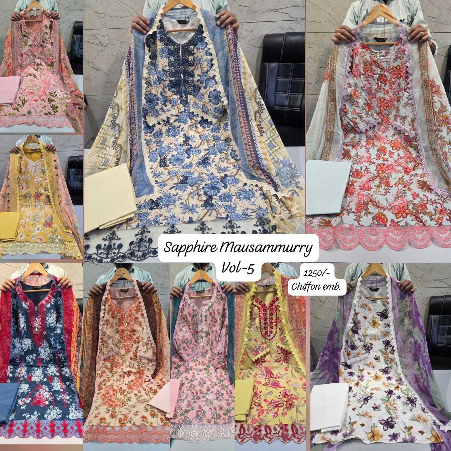 YNF Wholesale Pure Cotton Embroidery Suits KESH677 JAZMIN MAUSAMMURRY VOL-5 | Surat Manufacturer