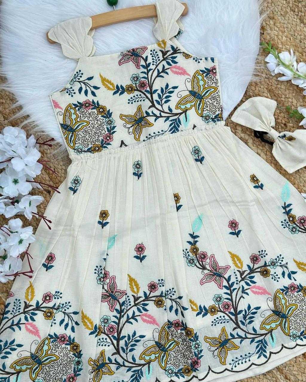 YNF Wholesale Pure Cotton Kids Frocks RIN235 CORA COTTONSKIRT | Surat Manufacturer
