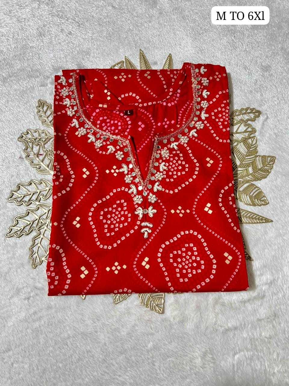 YNF Wholesale Rayon Bandhni Designer Kurtis KESH720 Handwork | Surat Manufacturer