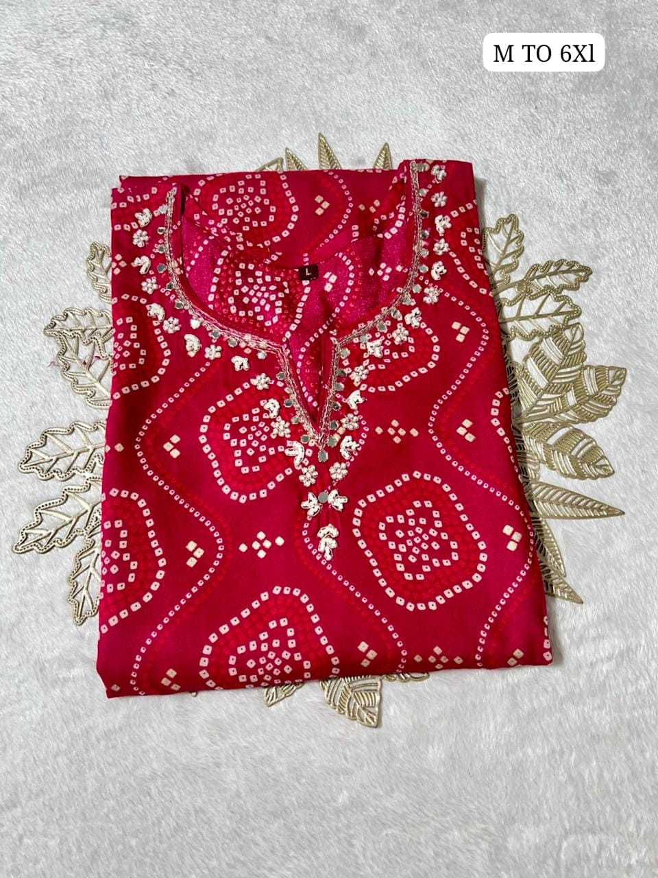 YNF Wholesale Rayon Bandhni Designer Kurtis KESH720 Top | Surat Manufacturer