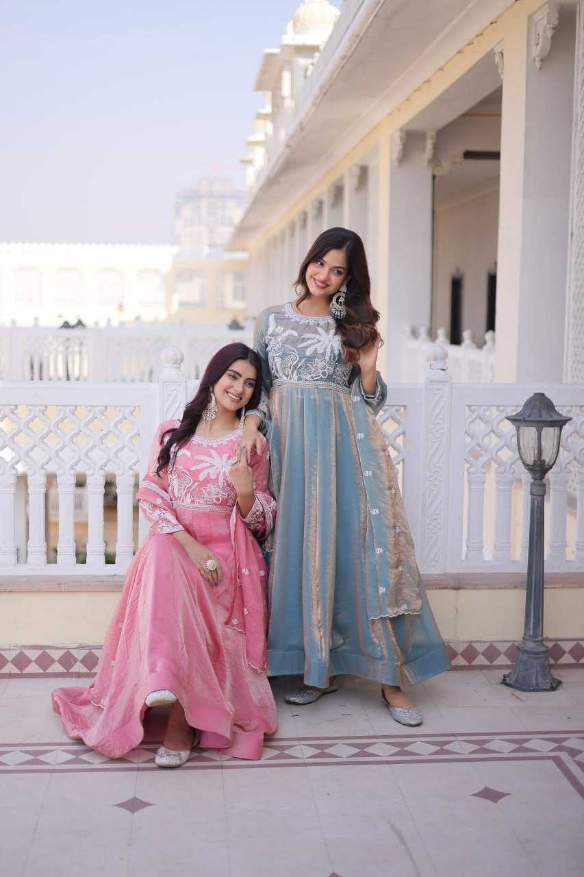 YNF Wholesale Satin Embroidery Gowns KESH491 9315 | Surat Manufacturer