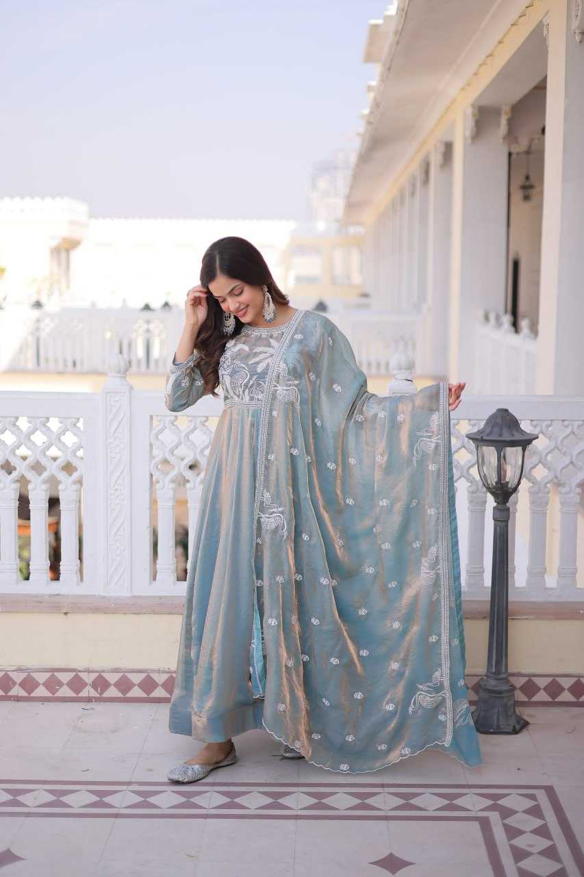 YNF Wholesale Satin Embroidery Gowns KESH491 9315 | Surat Manufacturer