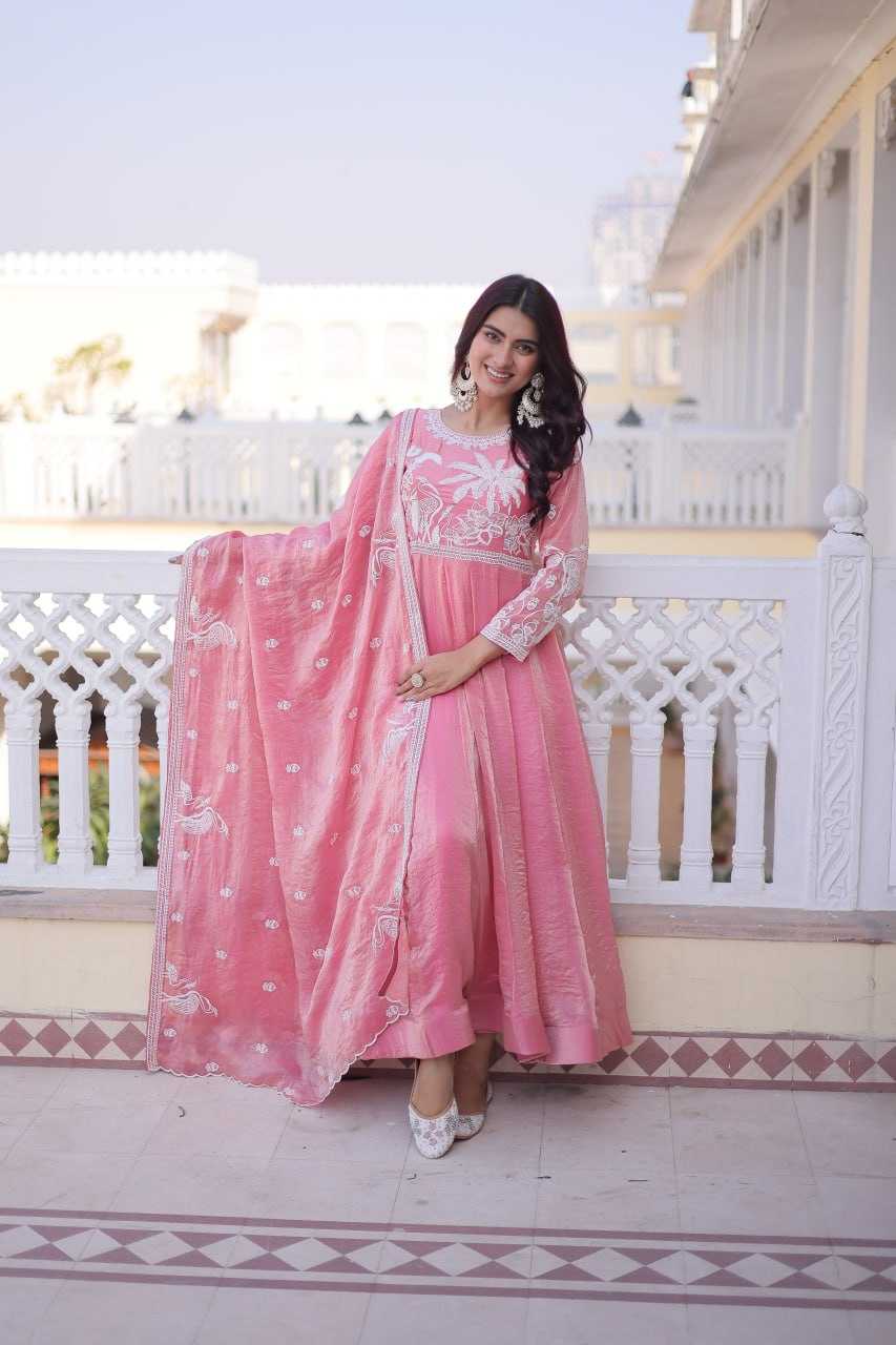 YNF Wholesale Satin Embroidery Gowns KESH491 9315 | Surat Manufacturer