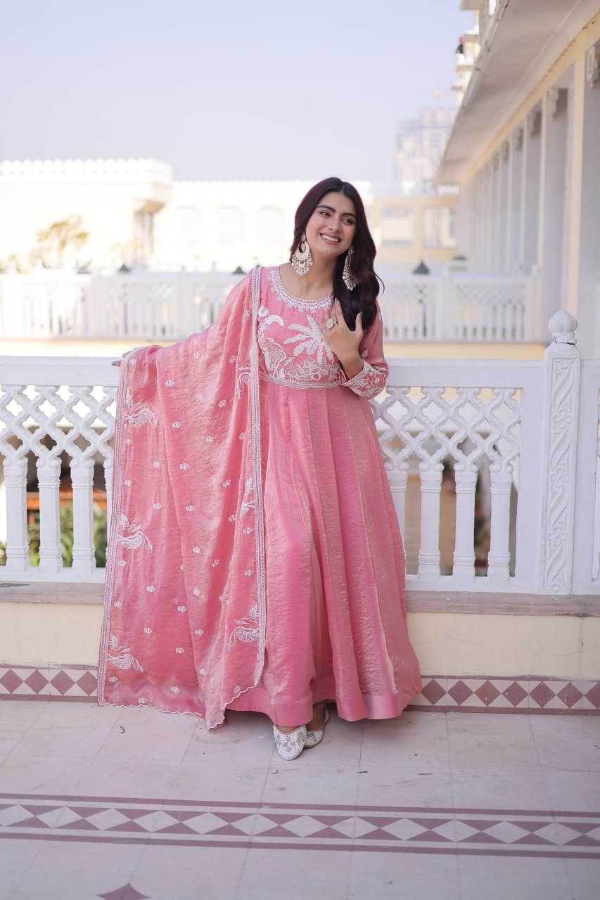 YNF Wholesale Satin Embroidery Gowns KESH491 9315 | Surat Manufacturer