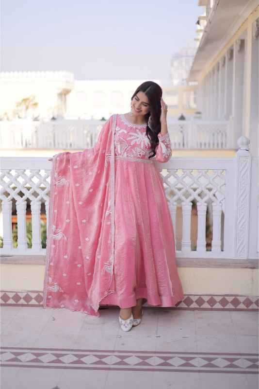 YNF Wholesale Satin Embroidery Gowns KESH530 9315 | Surat Manufacturer
