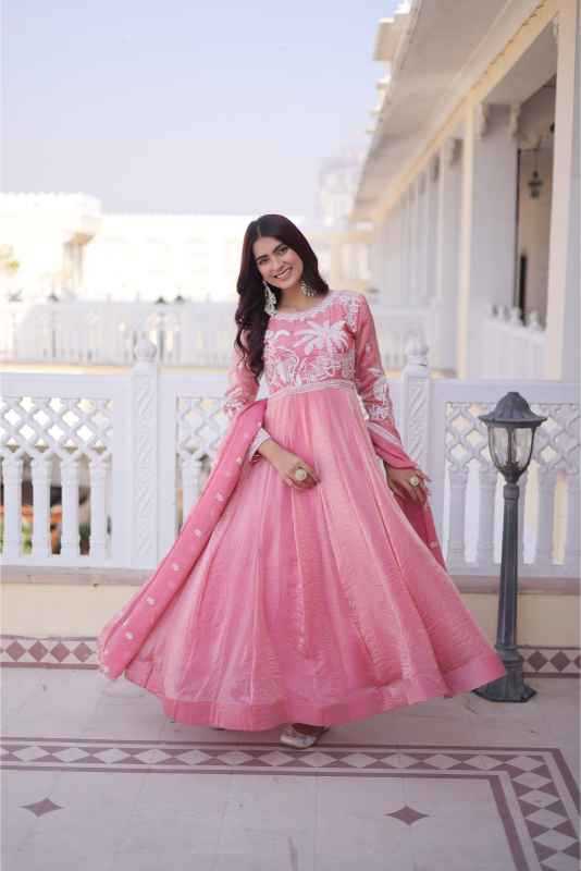 YNF Wholesale Satin Embroidery Gowns KESH530 9315 | Surat Manufacturer