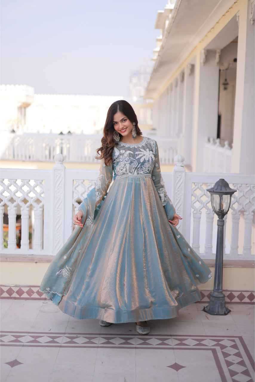YNF Wholesale Satin Embroidery Gowns KESH530 9315 | Surat Manufacturer