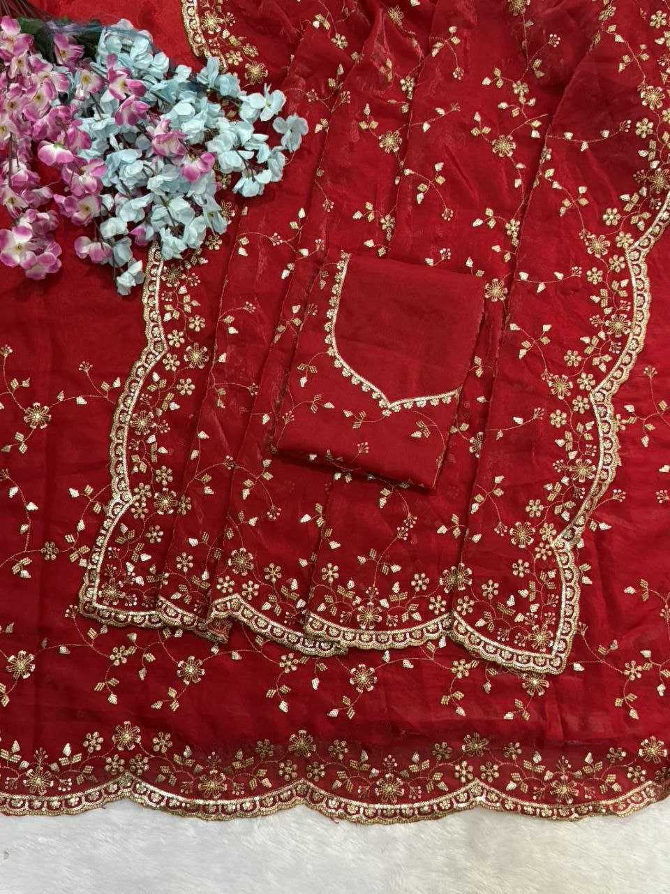 YNF Wholesale Satin Embroidered Sarees KESH588 SHREE | Surat Manufacturer