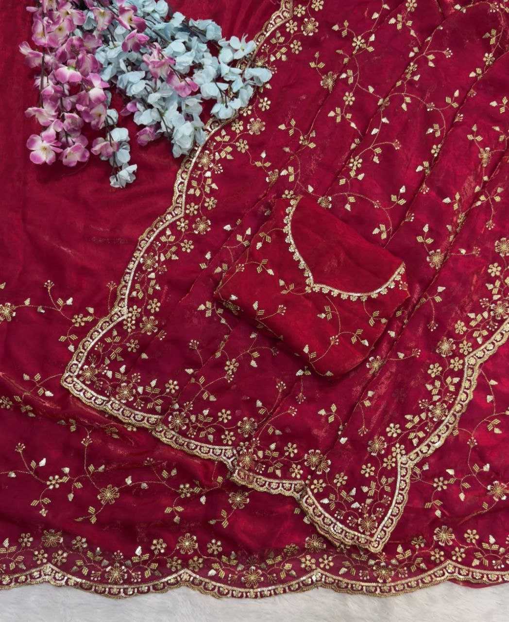 YNF Wholesale Satin Embroidered Sarees KESH588 SHREE | Surat Manufacturer