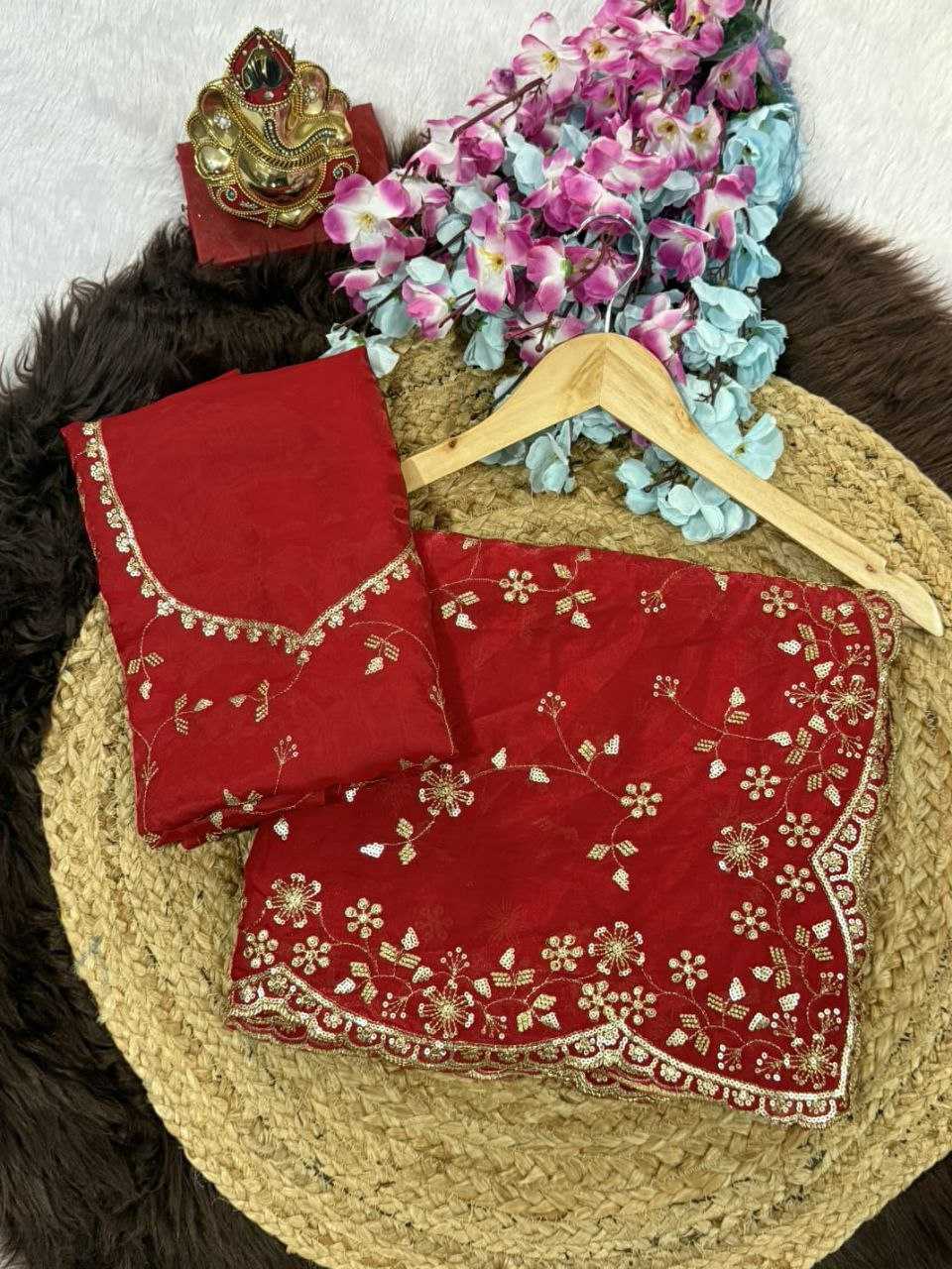 YNF Wholesale Satin Embroidered Sarees KESH588 SHREE | Surat Manufacturer