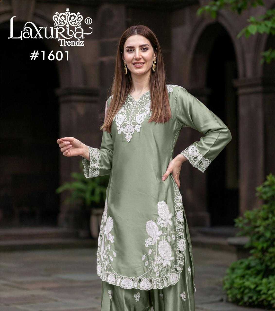 YNF Wholesale Satin Embroidered Kurtis KESH677 Laxuria 1601 | Surat Manufacturer