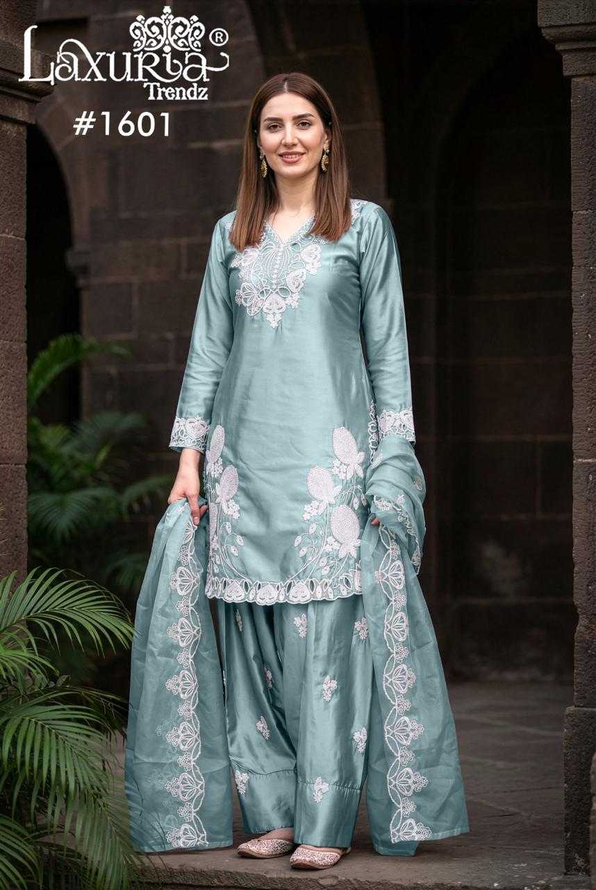 YNF Wholesale Satin Embroidered Kurtis KESH677 Laxuria 1601 | Surat Manufacturer