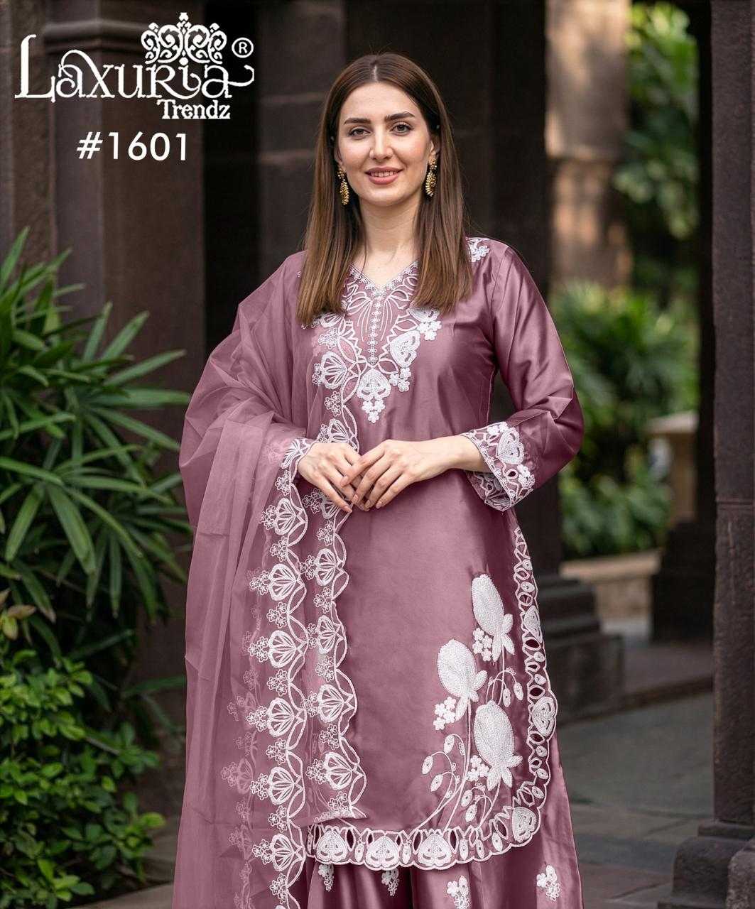 YNF Wholesale Satin Embroidered Kurtis KESH677 Laxuria 1601 | Surat Manufacturer