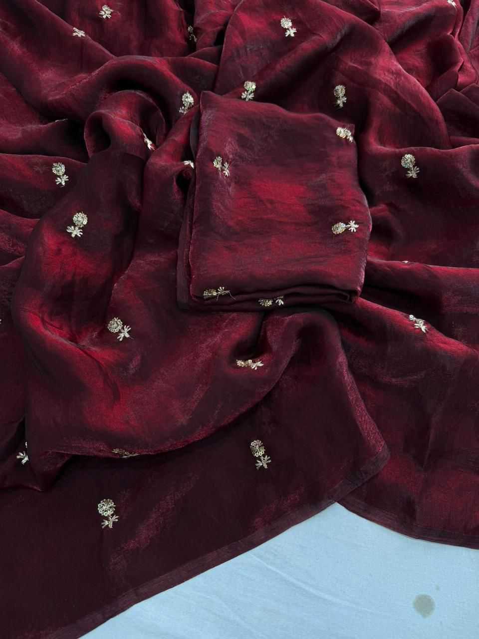 YNF Wholesale Satin Silk Sequence Sarees KESH547 Dual Shad | Surat Manufacturer
