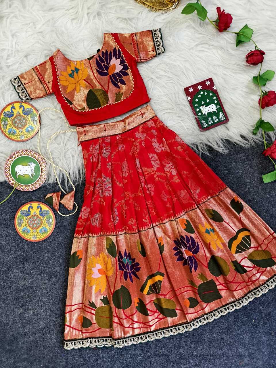 YNF Wholesale Silk Kids Lehenga Choli KESH249 Geeta | Surat Manufacturer