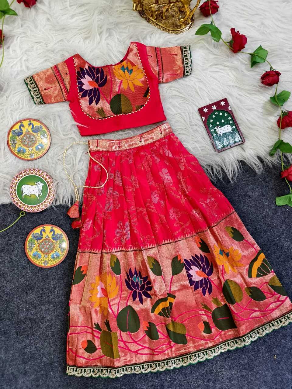 YNF Wholesale Silk Kids Lehenga Choli KESH249 Geeta | Surat Manufacturer