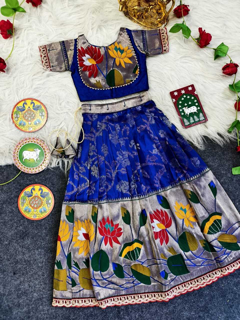 YNF Wholesale Silk Kids Lehenga Choli KESH249 Geeta | Surat Manufacturer