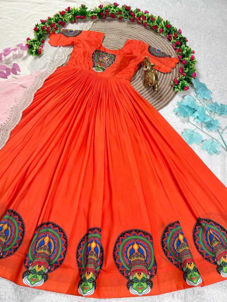 YNF Wholesale Silk Printed Gowns KESH505 Kathakali-2 | Surat Manufacturer