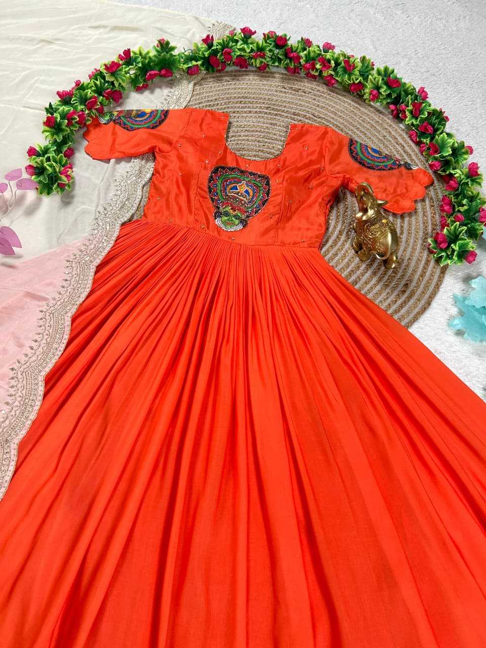 YNF Wholesale Silk Printed Gowns KESH505 Kathakali-2 | Surat Manufacturer
