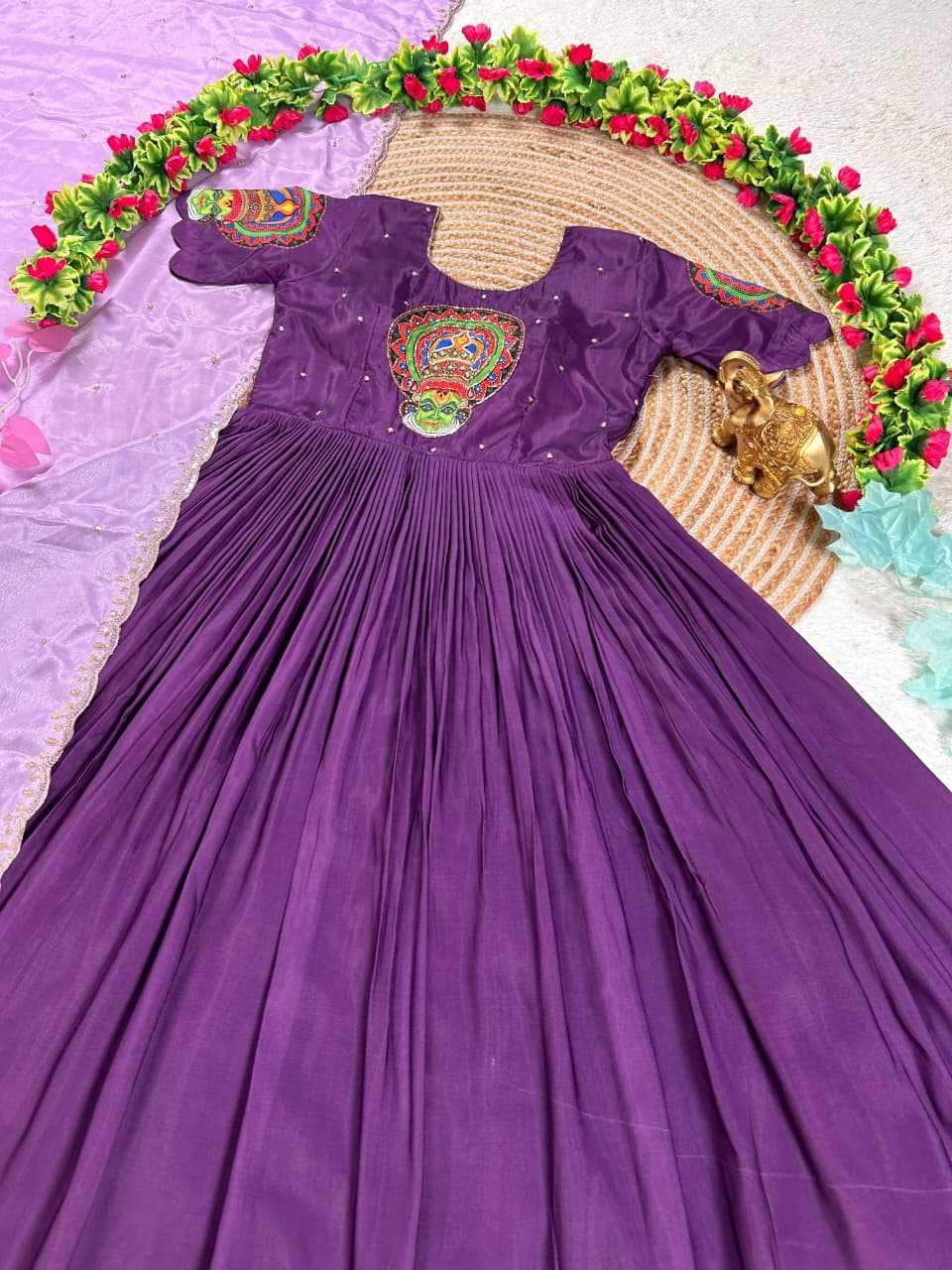 YNF Wholesale Silk Printed Gowns KESH505 Kathakali-2 | Surat Manufacturer