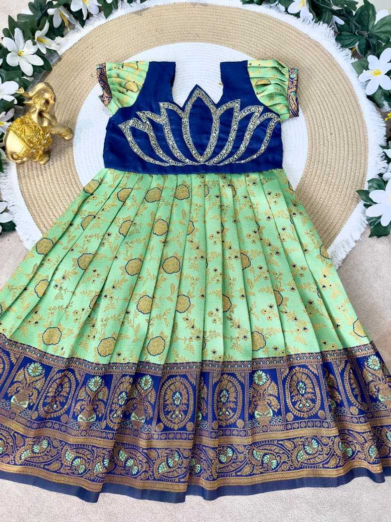 YNF Wholesale Silk Kids Gown KESH505 Six6 Lotus | Surat Manufacturer