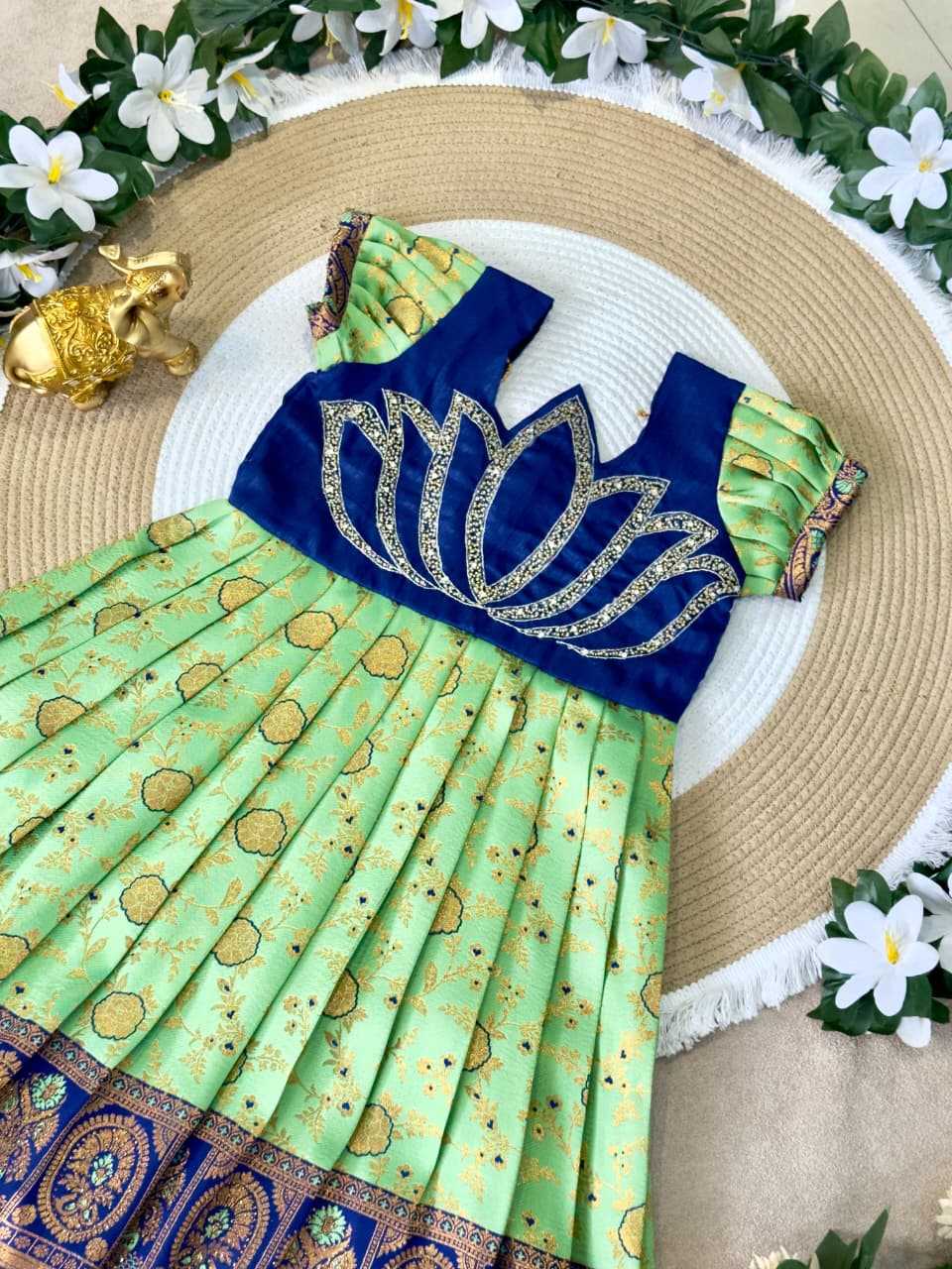 YNF Wholesale Silk Kids Gown KESH505 Six6 Lotus | Surat Manufacturer