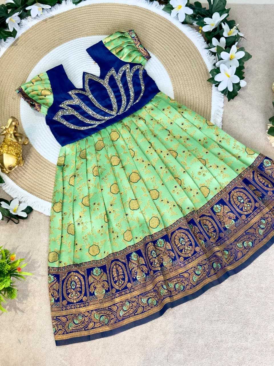 YNF Wholesale Silk Kids Gown KESH505 Six6 Lotus | Surat Manufacturer