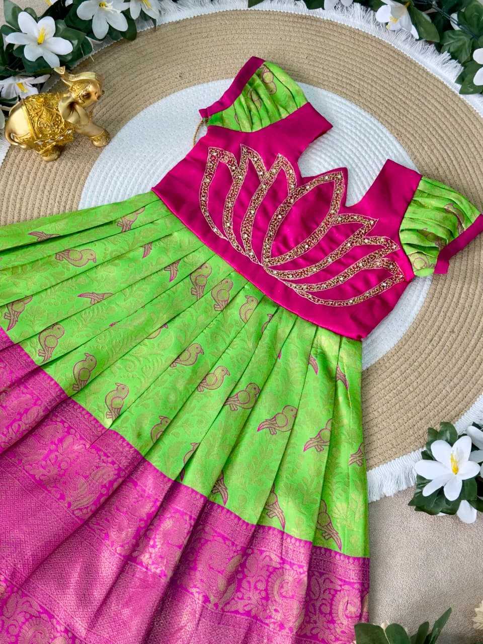 YNF Wholesale Silk Kids Gown KESH505 Six6 Lotus | Surat Manufacturer